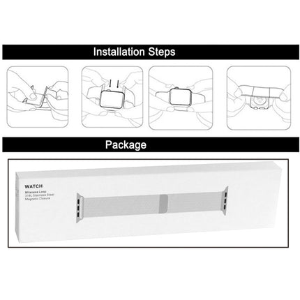 For Apple Watch 38mm Milanese Loop Magnetic Stainless Steel Watchband - DealBuddy