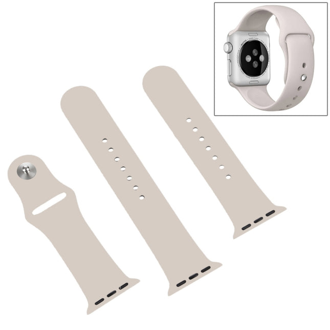 For Apple Watch Ultra 49mm & Watch Ultra 2 49mm / Series 9&8&7 45mm / SE 3&SE 2&6&SE&5&4 44mm / 3&2&1 42mm 3 in 1 Rubber Watch Band with Pin Buckle - DealBuddy