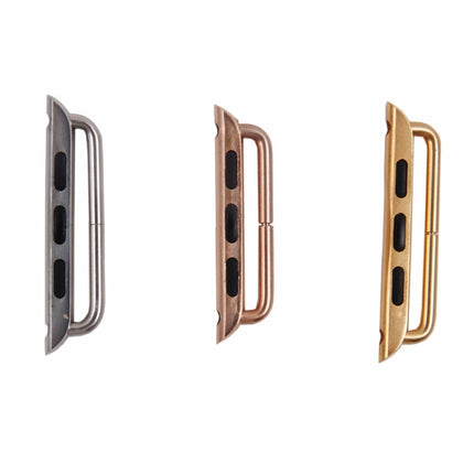 For Apple Watch 42 / 44 / 45mm Metal Strap Connector Metal Buckle, Pair - DealBuddy