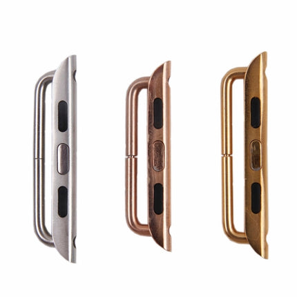 For Apple Watch 42 / 44 / 45mm Metal Strap Connector Metal Buckle, Pair - DealBuddy