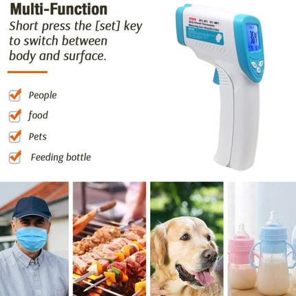 DT8018 Non-contact Forehead Body Infrared Thermometer, Temperature Range: 32.0 Degree C - 42.5 Degree C - DealBuddy