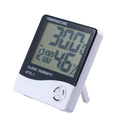 3.8 inch LCD Digital Temperature & Humidity Meter with Clock / Calendar (HTC-1) - DealBuddy