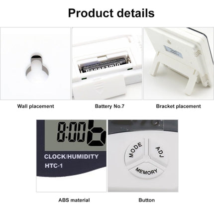 3.8 inch LCD Digital Temperature & Humidity Meter with Clock / Calendar (HTC-1) - DealBuddy