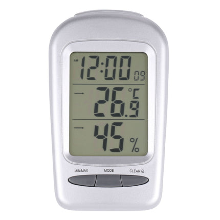 LCD Digital Desk Indoor Thermometer Hygrometer with Date / Clock / Freezing Warning - DealBuddy