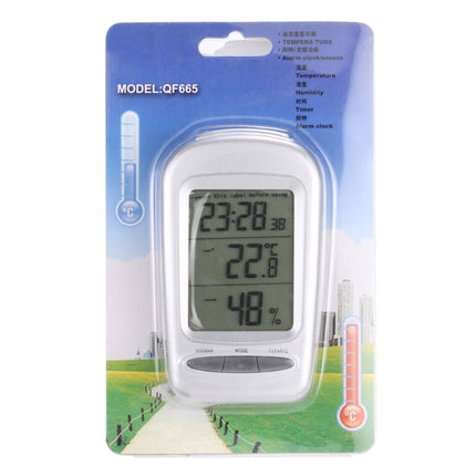 LCD Digital Desk Indoor Thermometer Hygrometer with Date / Clock / Freezing Warning - DealBuddy