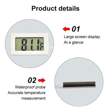 Mini LCD Indoor Digital Thermometer (Fahrenheit Display), White - DealBuddy