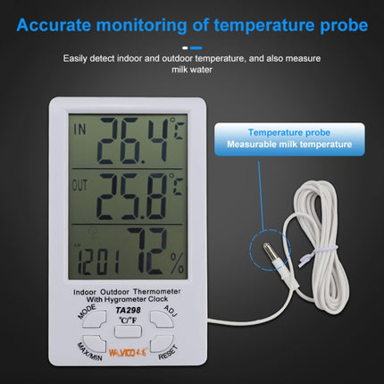 TA298 Digital LCD Humidity / Hygrometer and Thermometer with Extra Sensor Cable - DealBuddy