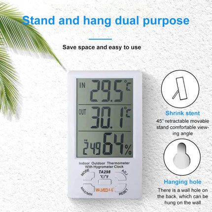 TA298 Digital LCD Humidity / Hygrometer and Thermometer with Extra Sensor Cable - DealBuddy