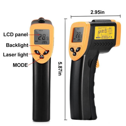 Infrared Thermometer, Temperature Range: -50 - 380 Degrees Celsius (D:S = 12:1) - DealBuddy