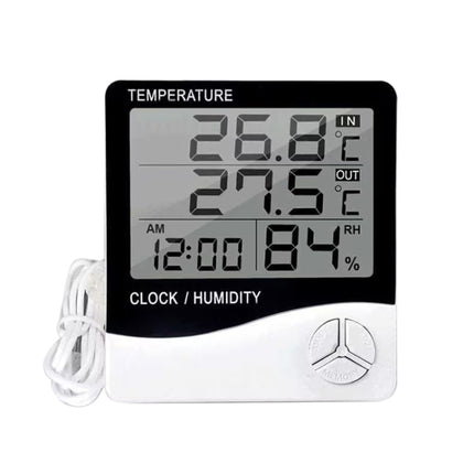 Outdoor / Indoor LCD Digital Electronic Thermometer Hygrometer Alarm Clock - DealBuddy