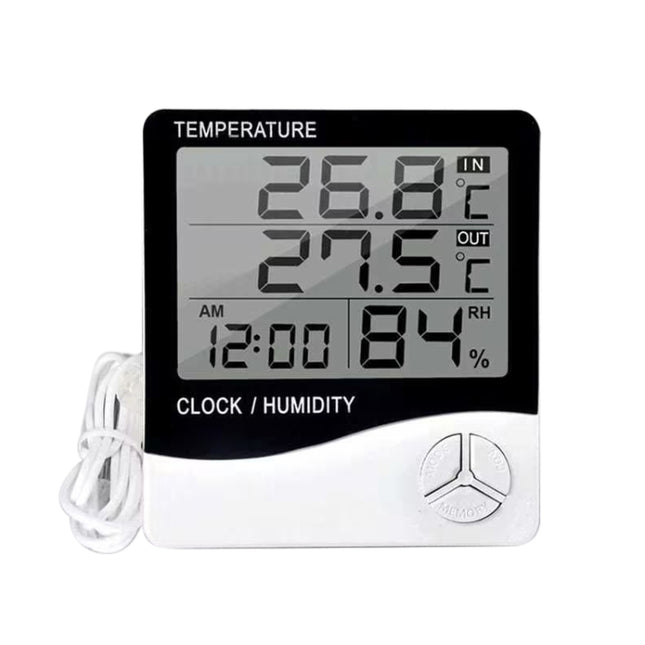 Outdoor / Indoor LCD Digital Electronic Thermometer Hygrometer Alarm Clock - DealBuddy