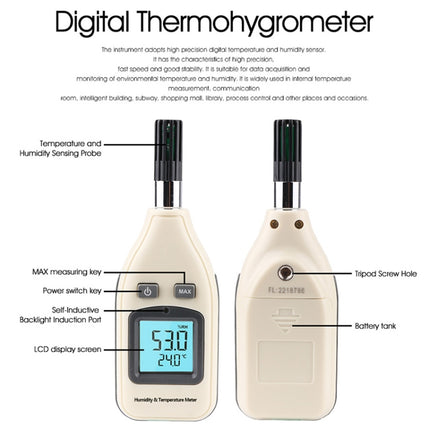 BENETECH GM1362 1.45 Inch Screen Digital Humidity & Temperature Meter - DealBuddy