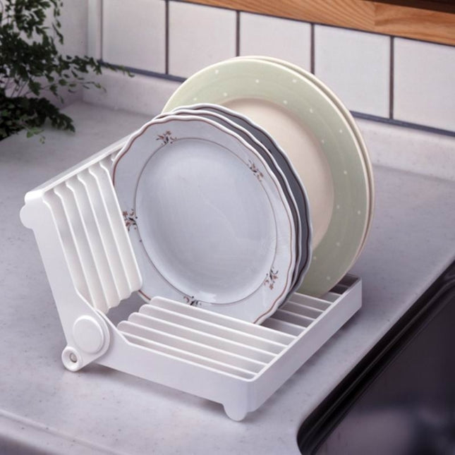 Foldable Dish Drip Rack Plate Holder