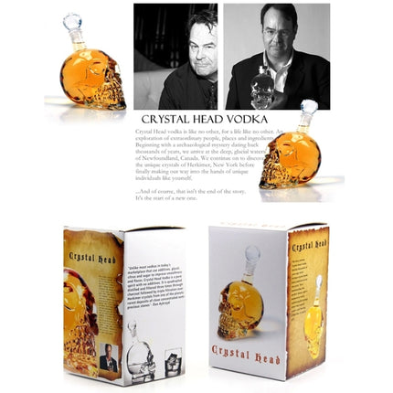 Crystal Glass Skull Bottle for Vodka & Whiskey & Beer Liqueur & Red Wine & Other Beverage, 550ML - DealBuddy