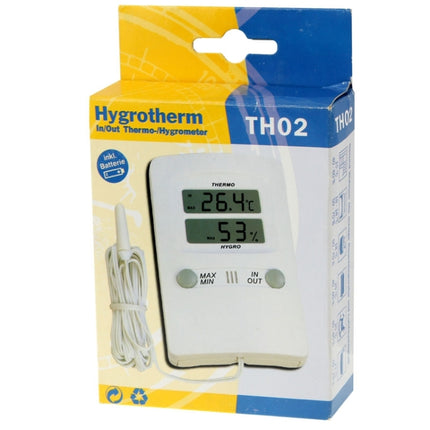 TH02 Digital LCD Indoor Outdoor Sensor Probe Weather Humidity Hygrometer Thermometer - DealBuddy