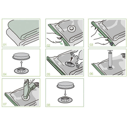 PE + PET Large Vacuum Pumping Compression Bags / Pouch Clothes Quilt Finishing Dust Bag Pouch, Single Pack