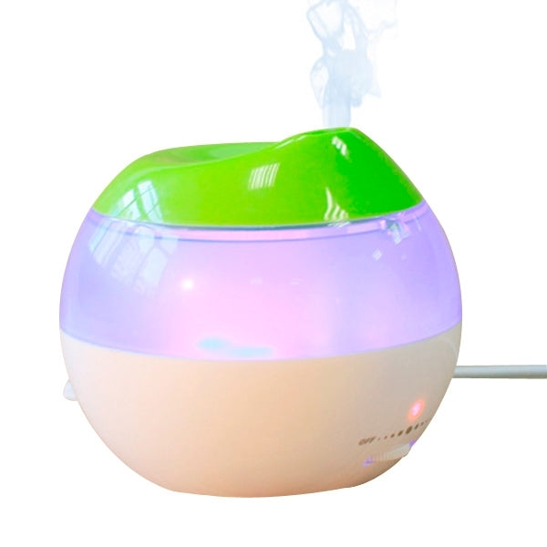USB Air Humidifier with Mini Red Indicator and Vapour Amount Regulating Switch (White + Green)