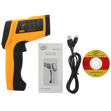 BENETECH GM1651 USB Digital Display Temperature Gun Handheld Infrared IR Thermometer, Measure Range: -30~1650C - DealBuddy