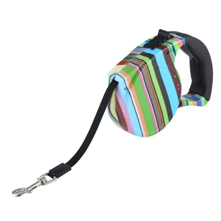 Easy Operation Retractable Flexible Dog Leash, 5m Color Strip Style - DealBuddy