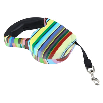 Easy Operation Retractable Flexible Dog Leash, 5m Color Strip Style - DealBuddy