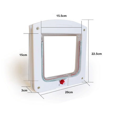 Cat / Small-scale Dog Friendly Transparent Flap, Universal 4 Way Locking, White - DealBuddy