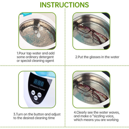Stainless Steel Tank Digital Ultrasonic Cleaner with LCD Display for Jewelry / Watch / Denture