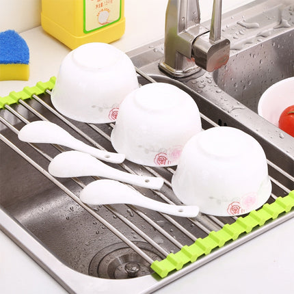40x24x0.9cm Stainless Steel Folding Drain Rack