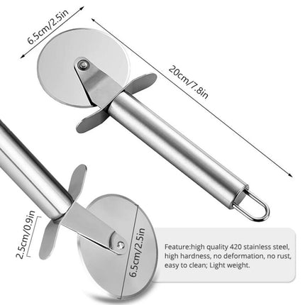 Stainless Steel Round Pizza Cutter Knife