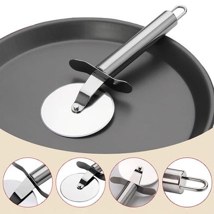 Stainless Steel Round Pizza Cutter Knife