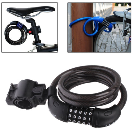 5 Digits Bicycle Motorcycle Steel Wire Lock Strip