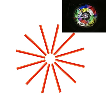 OQSPORT 12 PCS Bicycle Wheel Spoke Reflector Reflective Mount Clip Tube Warning Light Strip - DealBuddy