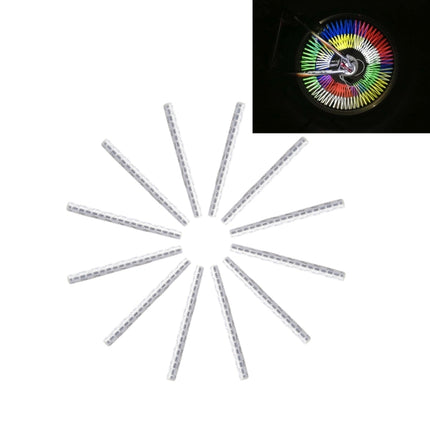 OQSPORT 12 PCS Bicycle Wheel Spoke Reflector Reflective Mount Clip Tube Warning Light Strip - DealBuddy