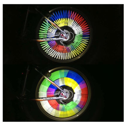 OQSPORT 12 PCS Bicycle Wheel Spoke Reflector Reflective Mount Clip Tube Warning Light Strip - DealBuddy