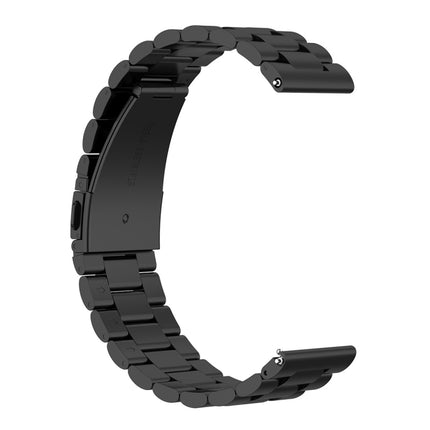 For Huami GTS/Galaxy Watch 42/40/44 Universal Three Beads Stainless Steel Watch Wrist Strap 20mm, Black, Gold, Rose Gold, Colourful, Silver - DealBuddy