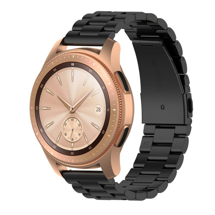 For Huami GTS/Galaxy Watch 42/40/44 Universal Three Beads Stainless Steel Watch Wrist Strap 20mm, Black, Gold, Rose Gold, Colourful, Silver - DealBuddy