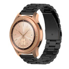 For Huami GTS/Galaxy Watch 42/40/44 Universal Three Beads Stainless Steel Watch Wrist Strap 20mm, Black, Gold, Rose Gold, Colourful, Silver - DealBuddy