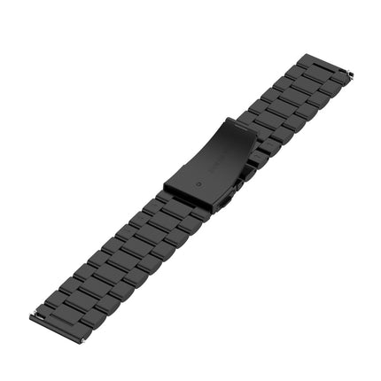 For Huami GTS/Galaxy Watch 42/40/44 Universal Three Beads Stainless Steel Watch Wrist Strap 20mm, Black, Gold, Rose Gold, Colourful, Silver - DealBuddy