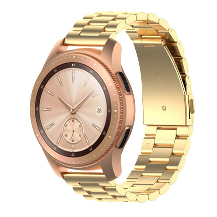For Huami GTS/Galaxy Watch 42/40/44 Universal Three Beads Stainless Steel Watch Wrist Strap 20mm, Black, Gold, Rose Gold, Colourful, Silver - DealBuddy