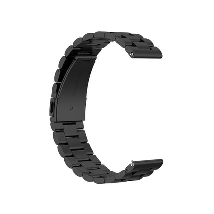 For Huawei GT2/GT/Samsung Galaxy Watch 46mm R800/Samsung Gear S3 Universal Three Beads Stainless Steel Watch Wrist Strap 22mm, Black, Gold, Rose Gold, Colourful, Silver - DealBuddy