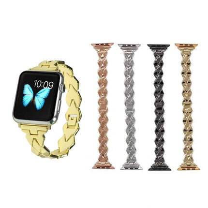 Apple Watch Series 5 & 4 40mm / 3 & 2 & 1 38mm Diamond Stainless Steel Band, For Apple Watch Series 5 & 4 40mm - DealBuddy