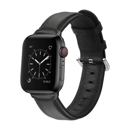 For Apple Watch Series 5 & 4 44mm 3 & 2 & 1 42mm Round Hole Leather Strap
