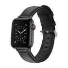 For Apple Watch Series 5 & 4 44mm 3 & 2 & 1 42mm Round Hole Leather Strap