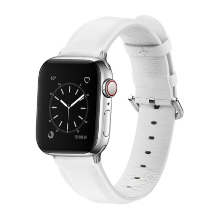 For Apple Watch Series 5 & 4 44mm 3 & 2 & 1 42mm Round Hole Leather Strap - DealBuddy