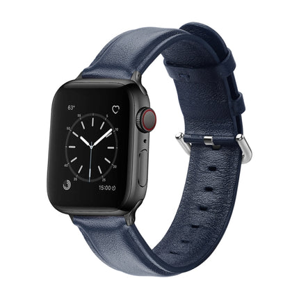 For Apple Watch Series 5 & 4 44mm 3 & 2 & 1 42mm Round Hole Leather Strap - DealBuddy