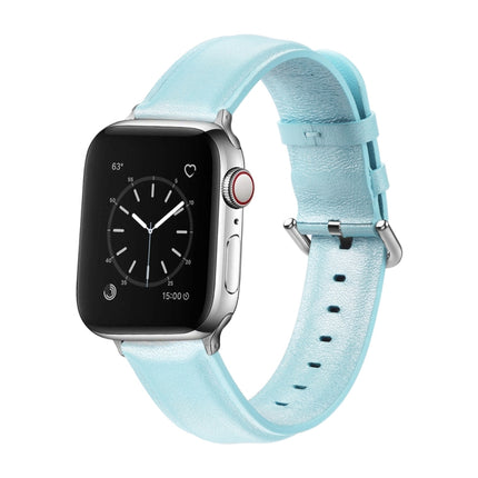 For Apple Watch Series 5 & 4 44mm 3 & 2 & 1 42mm Round Hole Leather Strap - DealBuddy