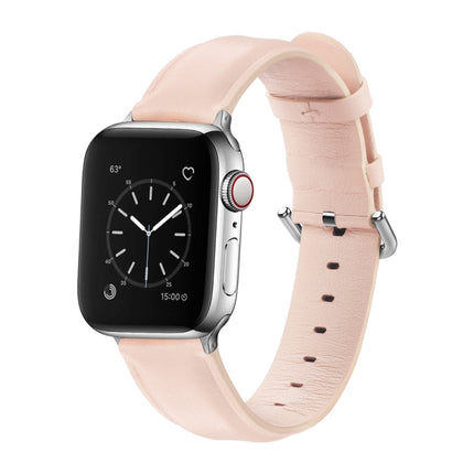 For Apple Watch Series 5 & 4 44mm 3 & 2 & 1 42mm Round Hole Leather Strap - DealBuddy