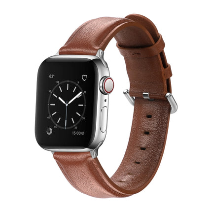 For Apple Watch Series 5 & 4 44mm 3 & 2 & 1 42mm Round Hole Leather Strap - DealBuddy