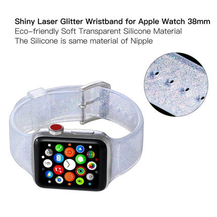 For Apple Watch Series 5 & 4 44mm / 3 & 2 & 1 42mm Glitter Silicone Strap - DealBuddy