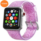 For Apple Watch Series 5 & 4 44mm / 3 & 2 & 1 42mm Glitter Silicone Strap - DealBuddy