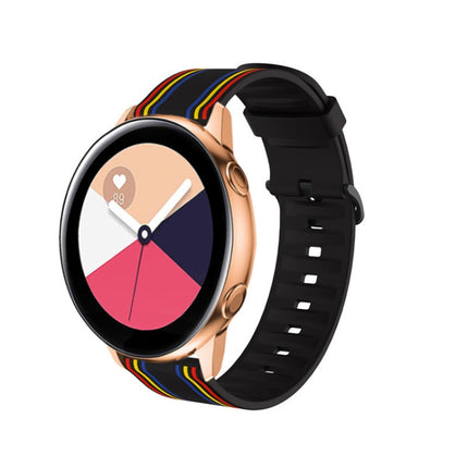 20mm For Huami Amazfit GTS / Samsung Galaxy Watch Active 2 / Huawei Watch GT2 42MM Striped Silicone Strap - DealBuddy